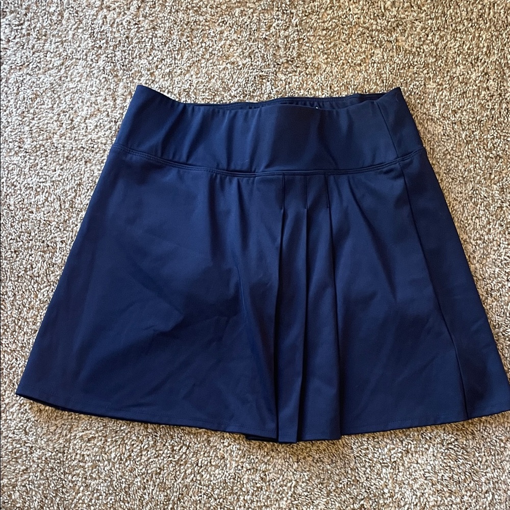 Tommy Bahama Navy Blue Pleated Skirt
